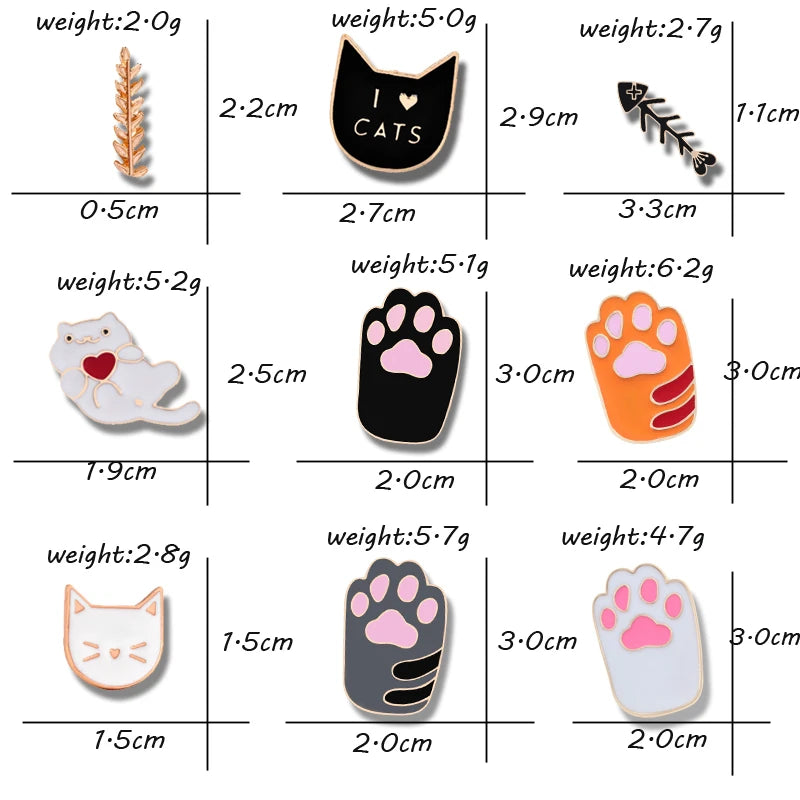 1Pcs Cute Cartoon Cat Colorful Foot Pins Acrylic Badges Brooch lapel Pin For Women Clothes On The Backpack Accessories jewelry