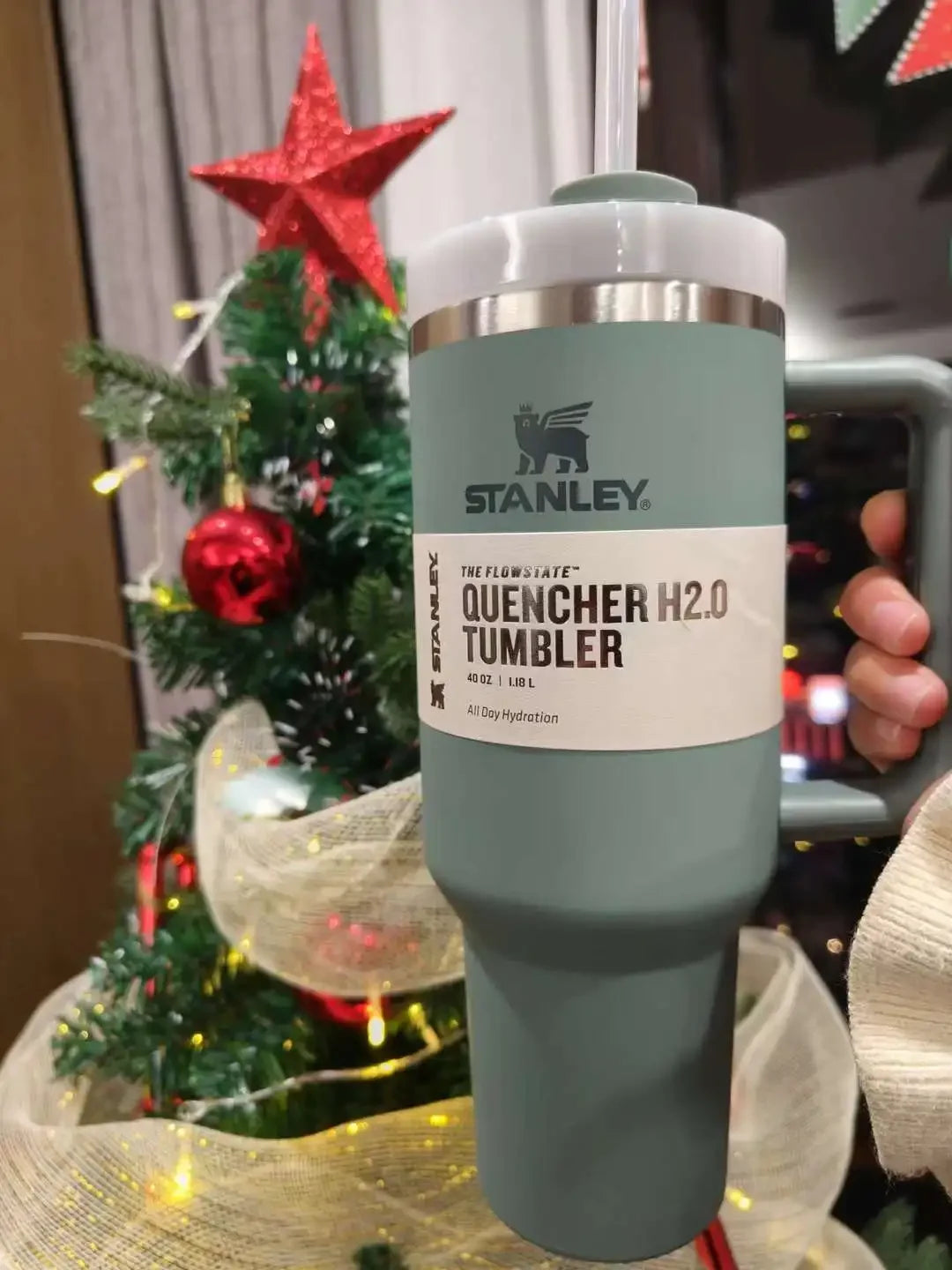 Stanley Quencher H2.0 FlowState Tumbler 40oz Insulated Thermal Coffee Cup Stainless Steel Travel Mug Vacuum Insulated Tumbler