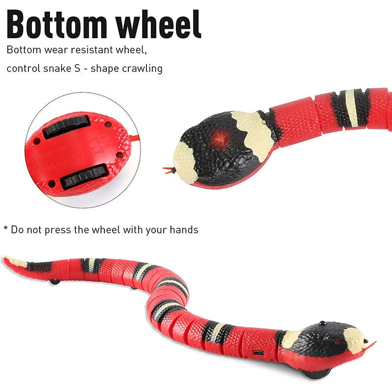 Multiple Color Smart Sensing Snake Interactive Cat Toys Automatic Cats Toys USB Charging Accessories Kitten Toy For Pet Dogs Toy