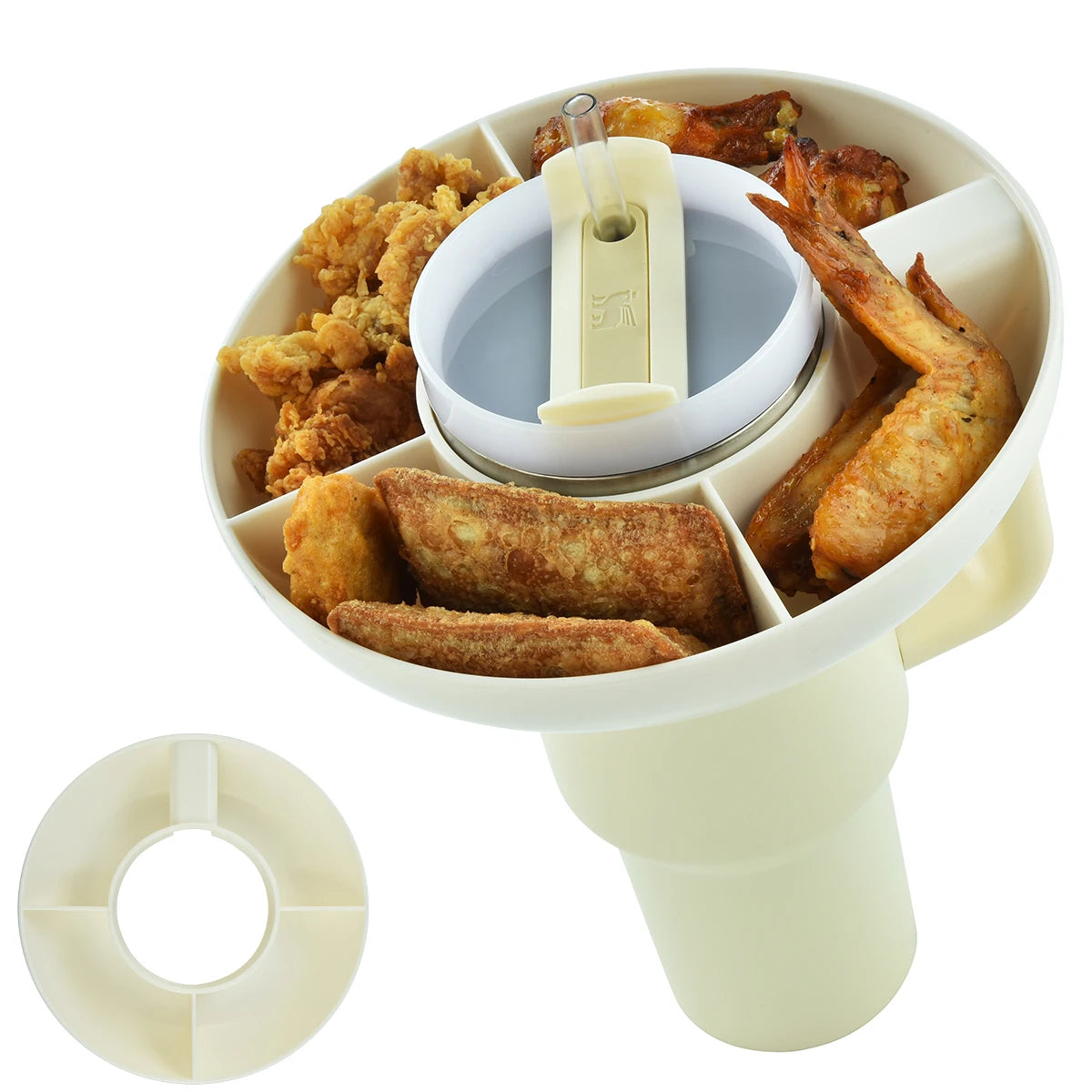 1 PCS Snack Bowl for Stanley 40oz Tumbler with Handle, Tumbler Snack Tray Compatible with Stanley Cup 40oz with Handle